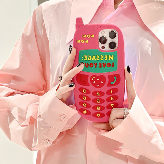 ピンクのコンピューター用スマホケース